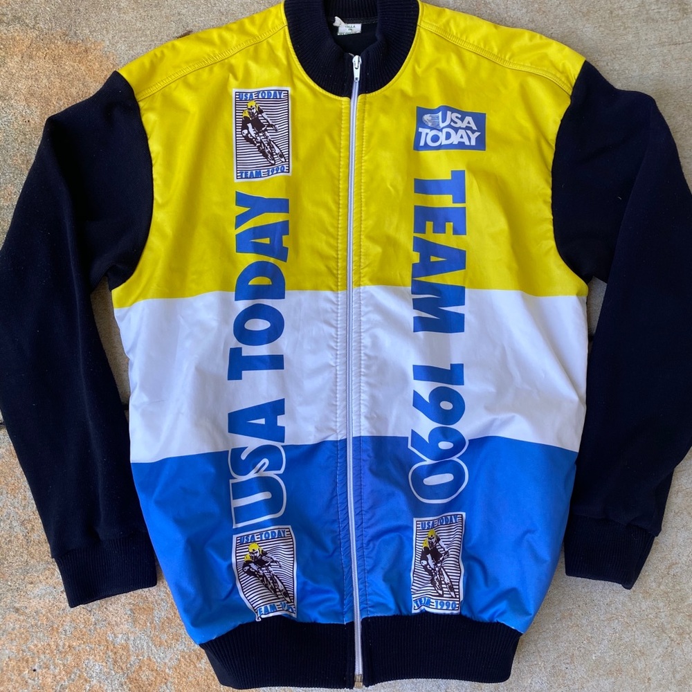 Vintage USA Today 1990 Cycling Team Jacket